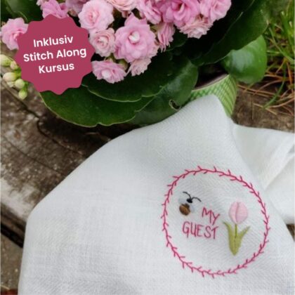 Tille's Broderet Bi & Tulipan