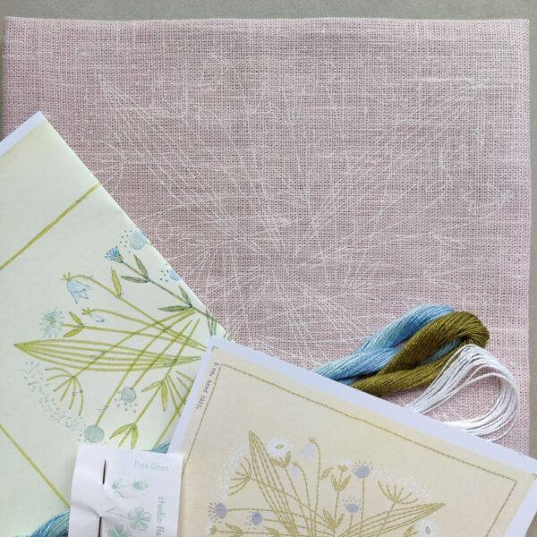 whimsical flowers pale pink