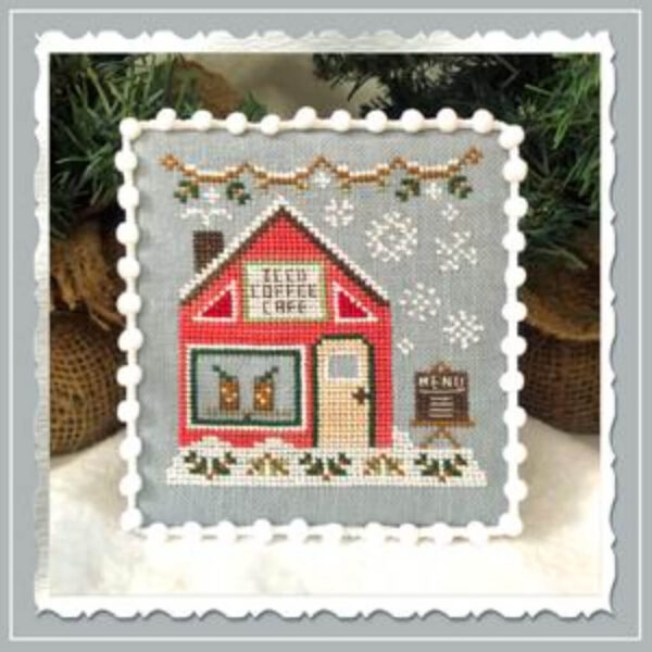 Country Cottage Snow Village Iced Coffee Cafe