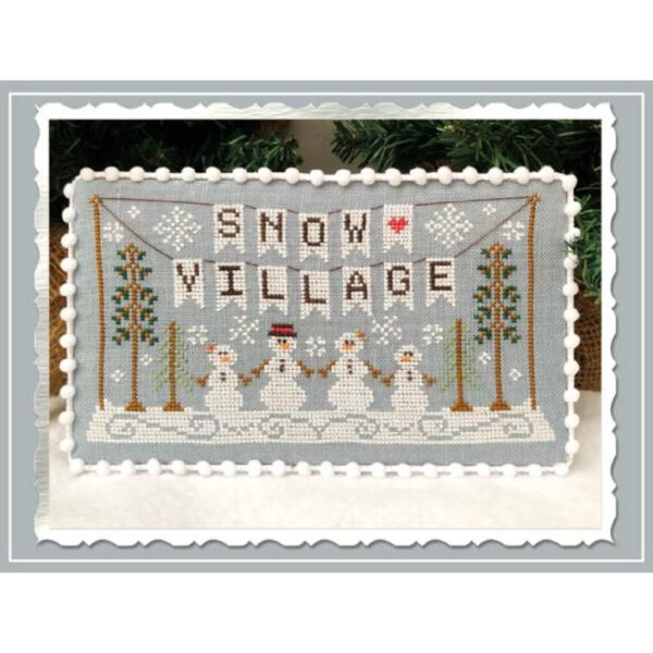 Country Cottage Snow Village Banner