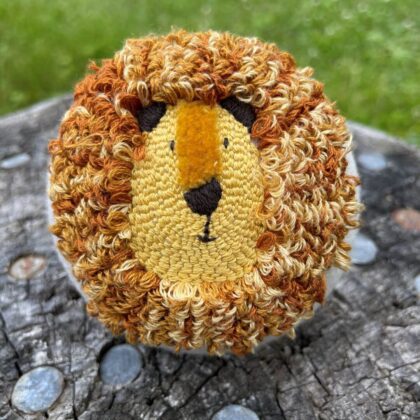Punchneedle løve